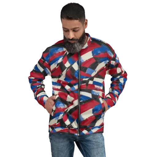 Patriot Brushwork on a Bomber Jacket