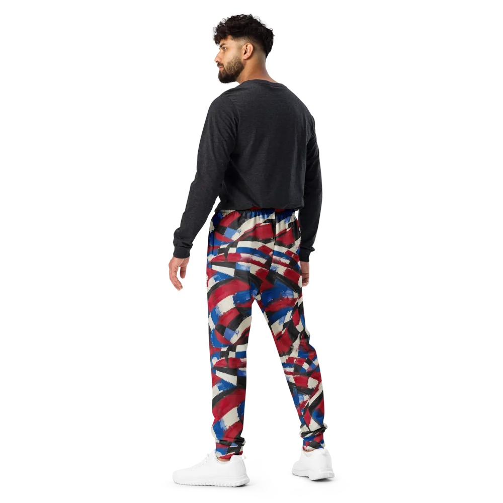 Patriot Brushwork on Men's Joggers — Back