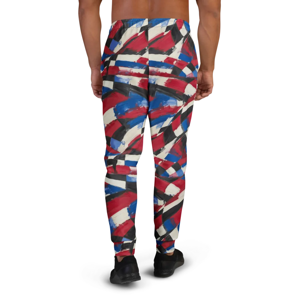 Patriot Brushwork on Men's Joggers — Back
