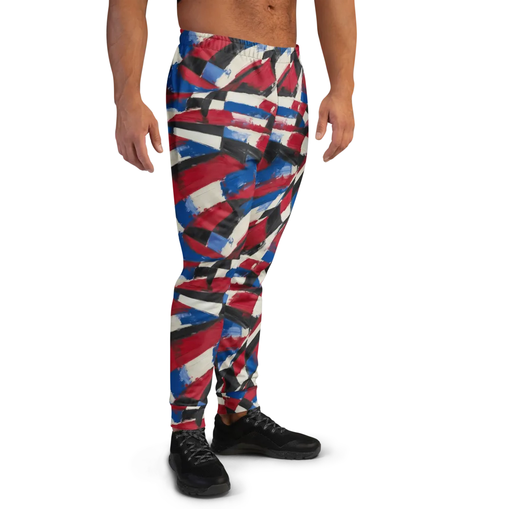 Patriot Brushwork on Men's Joggers — Right