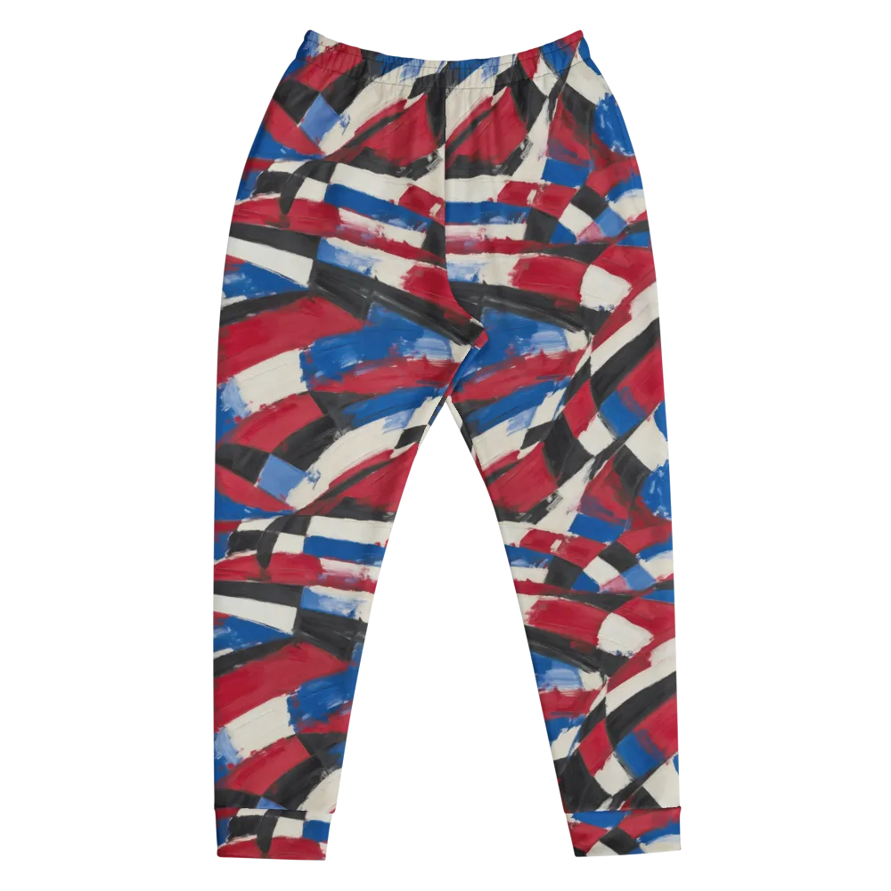 Patriot Brushwork on Men's Joggers — Front