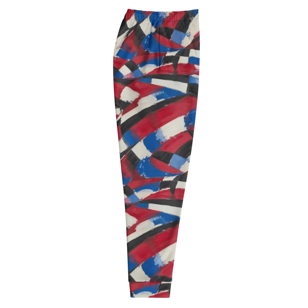 Patriot Brushwork on Men's Joggers — Right