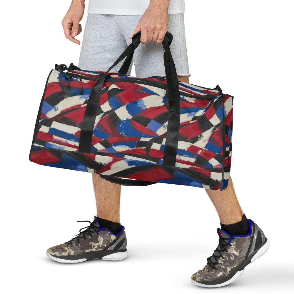 Patriot Brushwork on Duffle Bag — Front