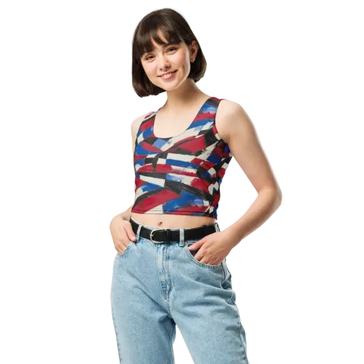 Patriot Brushwork on a Crop Top