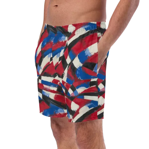 Patriot Brushwork on a Swim Trunks