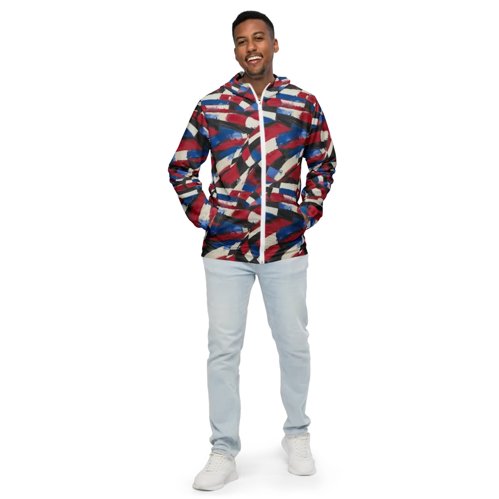 Patriot Brushwork on Men's Windbreaker — Front