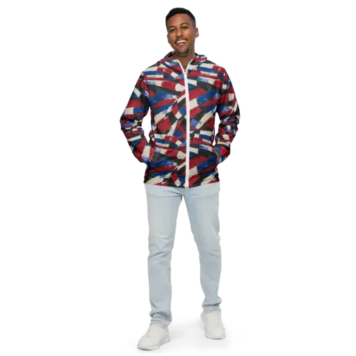 Patriot Brushwork on a Men's Windbreaker