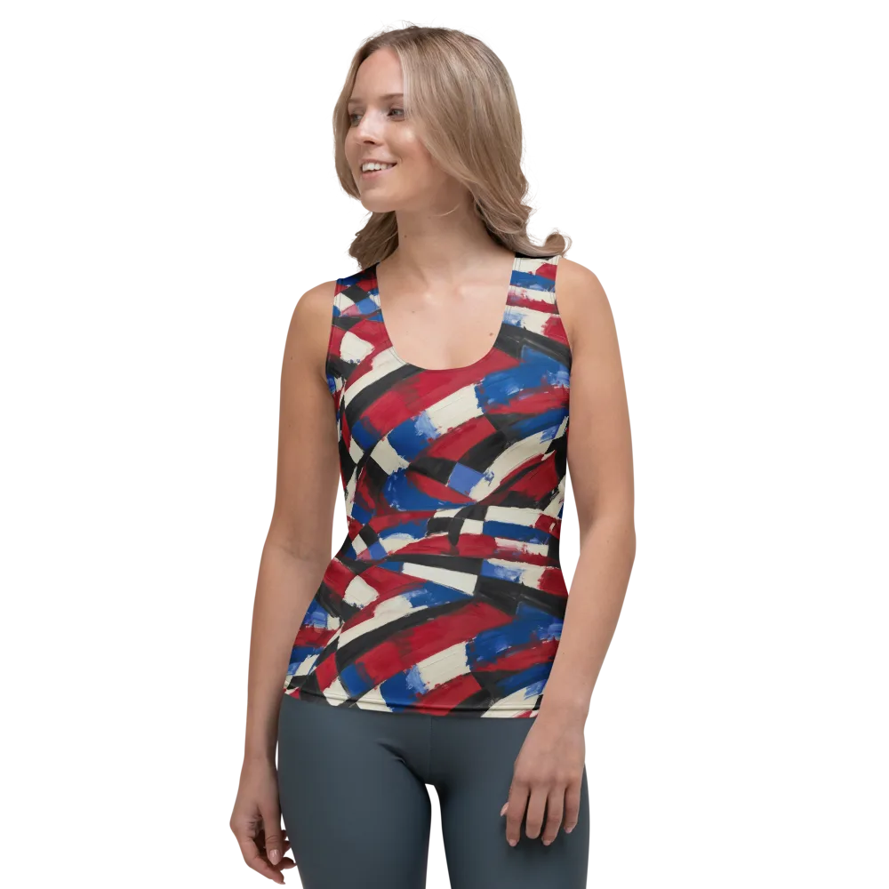 Patriot Brushwork on Women's Tank Top — Front