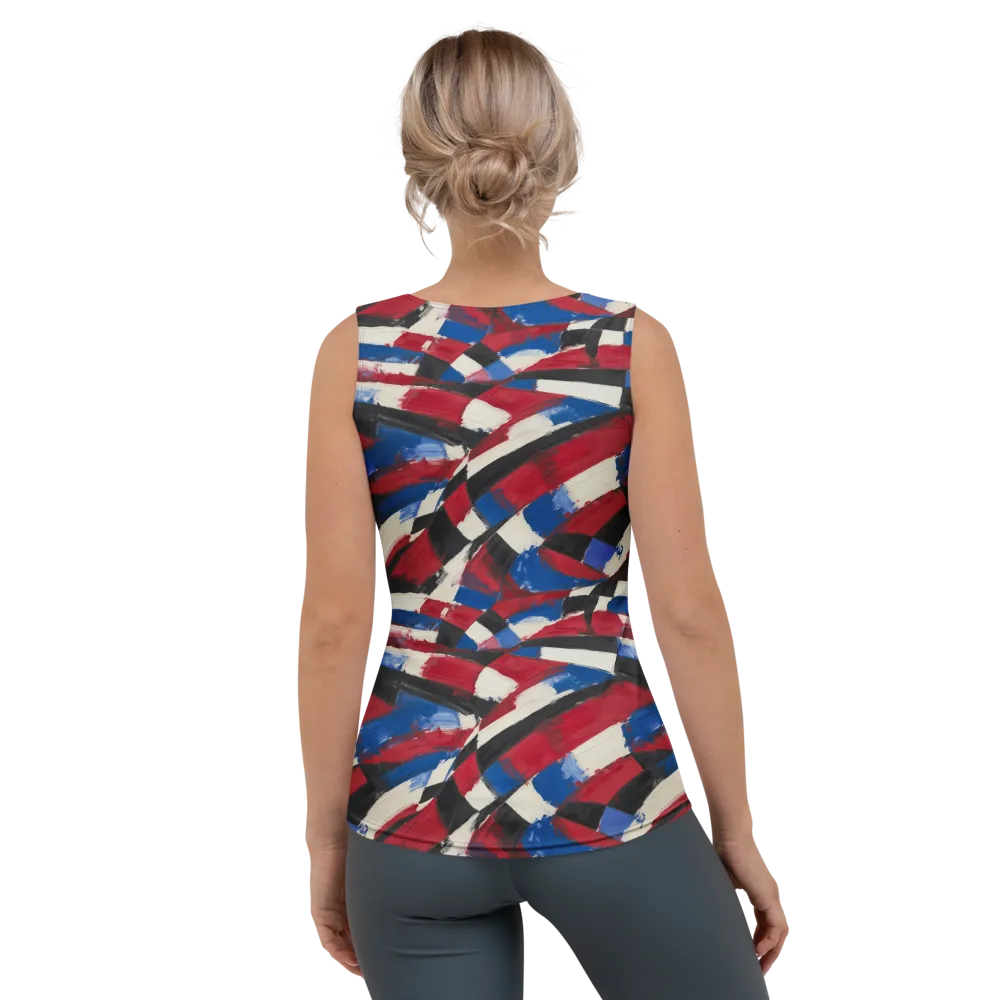 Patriot Brushwork on Women's Tank Top — Back