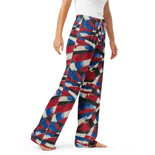 Patriot Brushwork on a Women's Pajama Pants