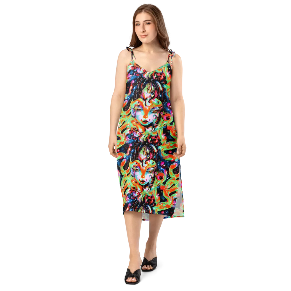 Viveros Vortex on Slip Dress — Front