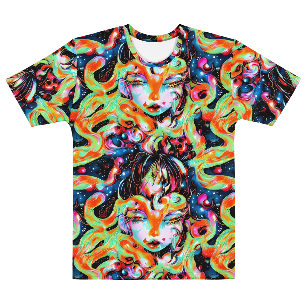 Viveros Vortex on Men's Cotton Crew Neck T-Shirt — Front