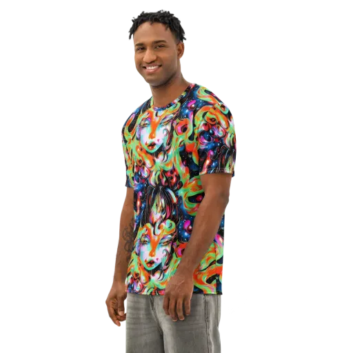 Viveros Vortex on a Men's Cotton Crew Neck T-Shirt