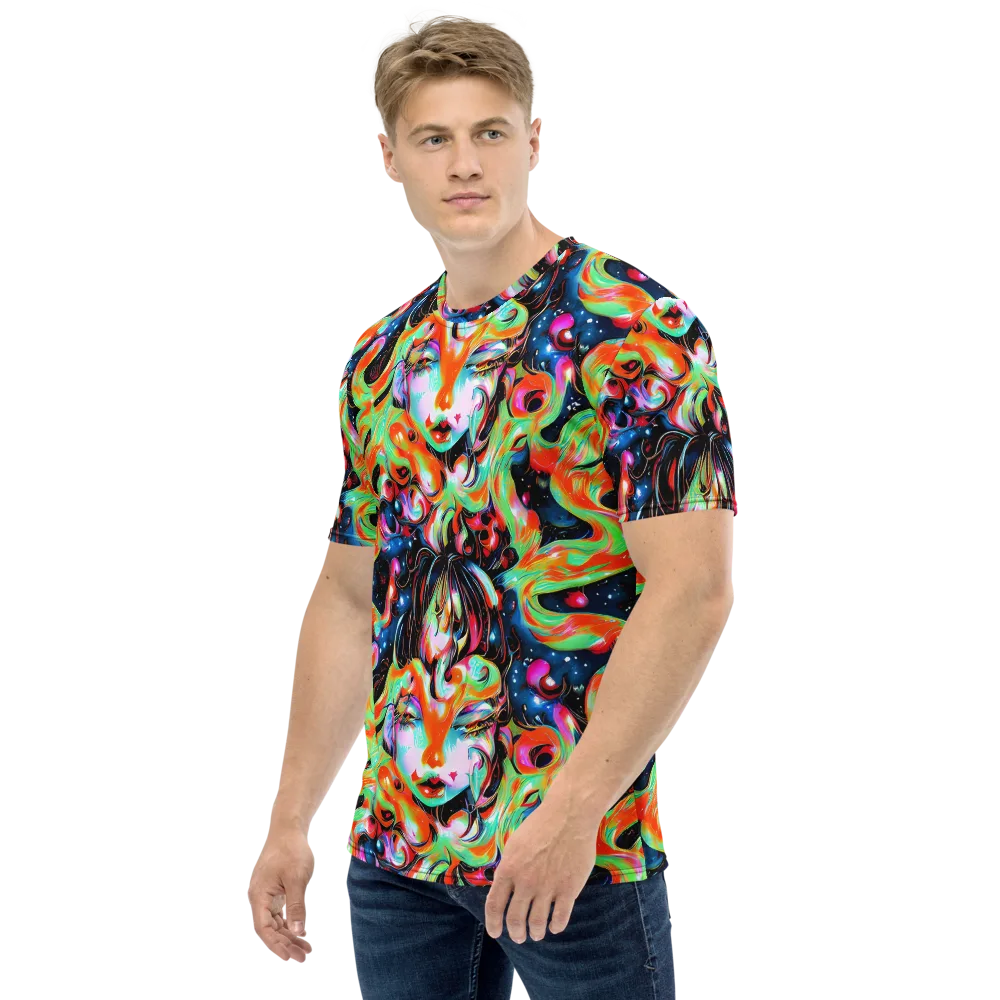 Viveros Vortex on Men's Crew Neck T-Shirt — Left