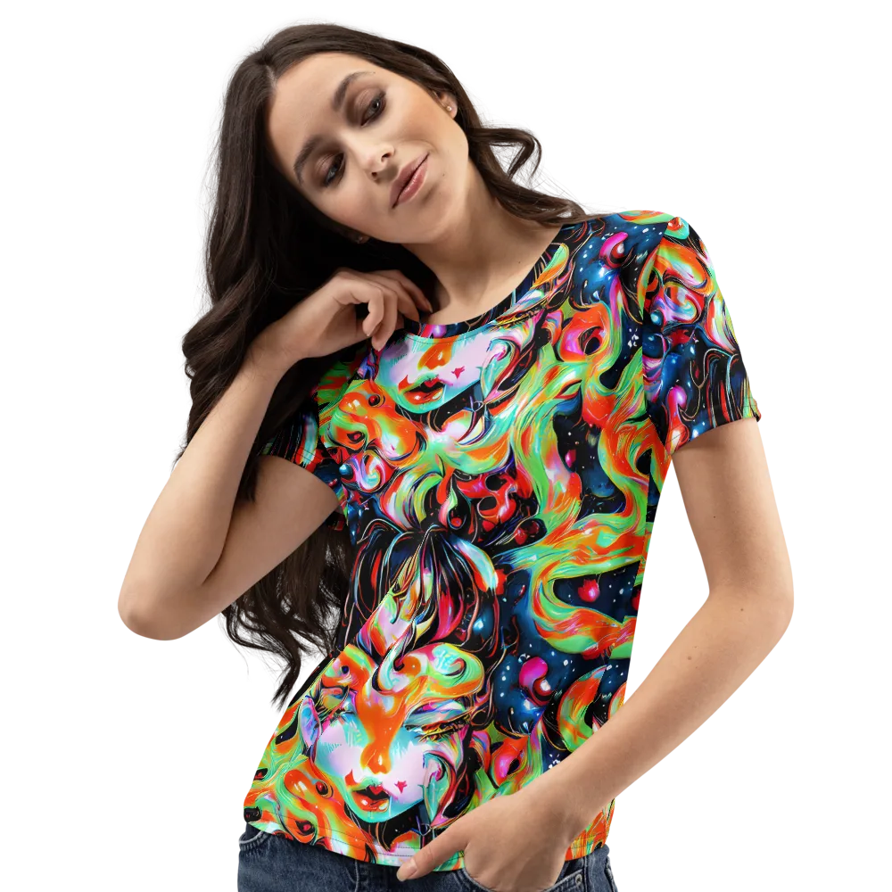 Viveros Vortex on Women's Crew Neck T-Shirt — Left Front
