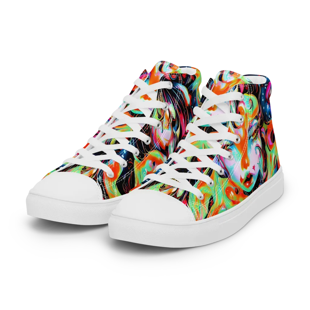 Viveros Vortex on Women's High Top Canvas Shoes — Left Front
