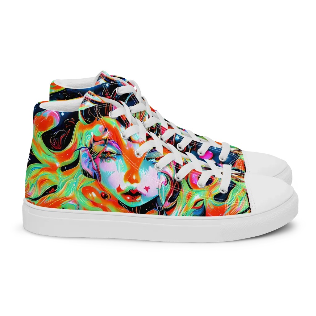 Viveros Vortex on Women's High Top Canvas Shoes — Right