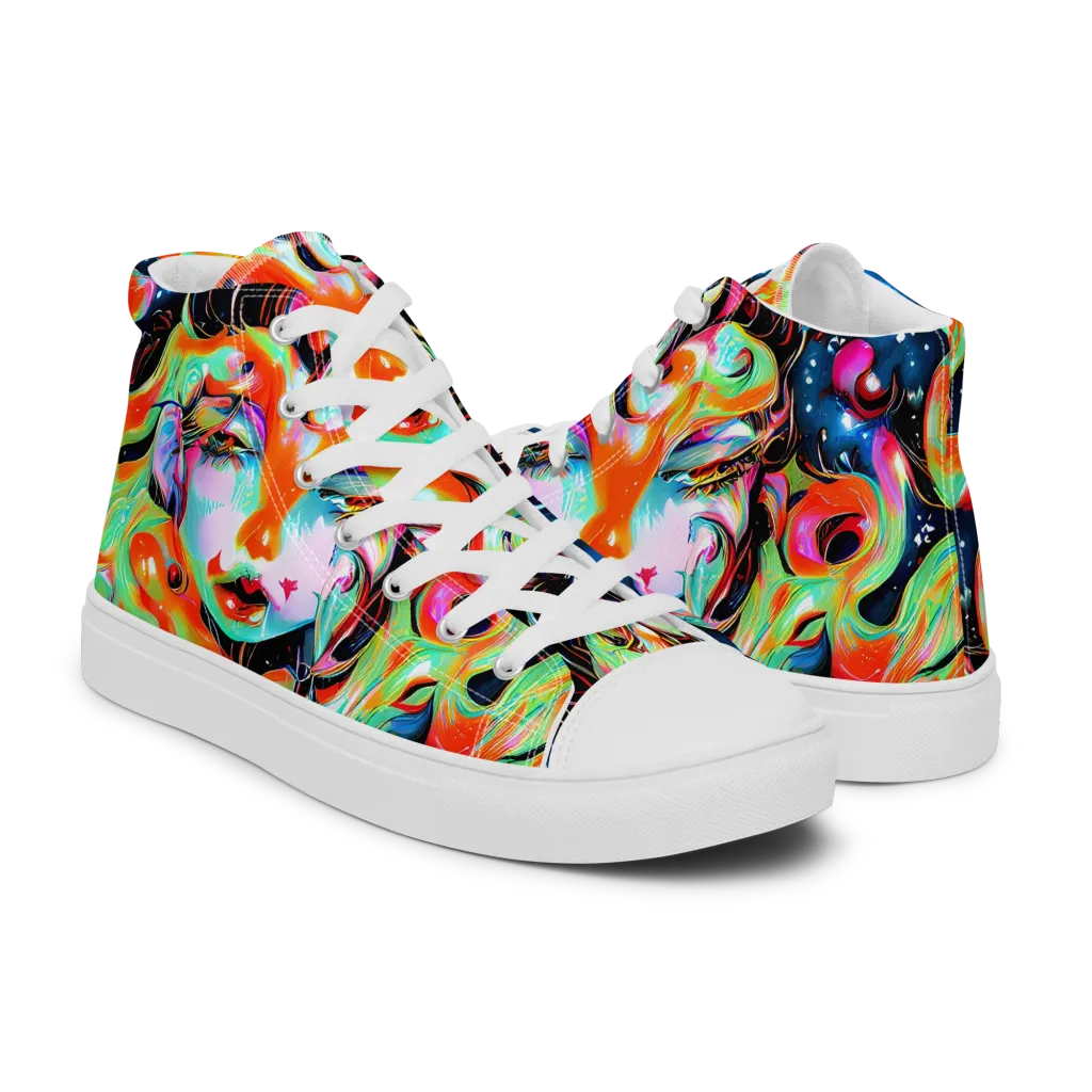 Viveros Vortex on Women's High Top Canvas Shoes — Right
