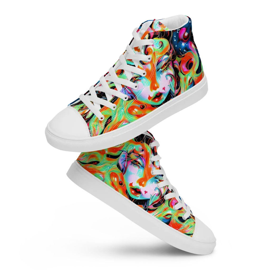 Viveros Vortex on Women's High Top Canvas Shoes — Front