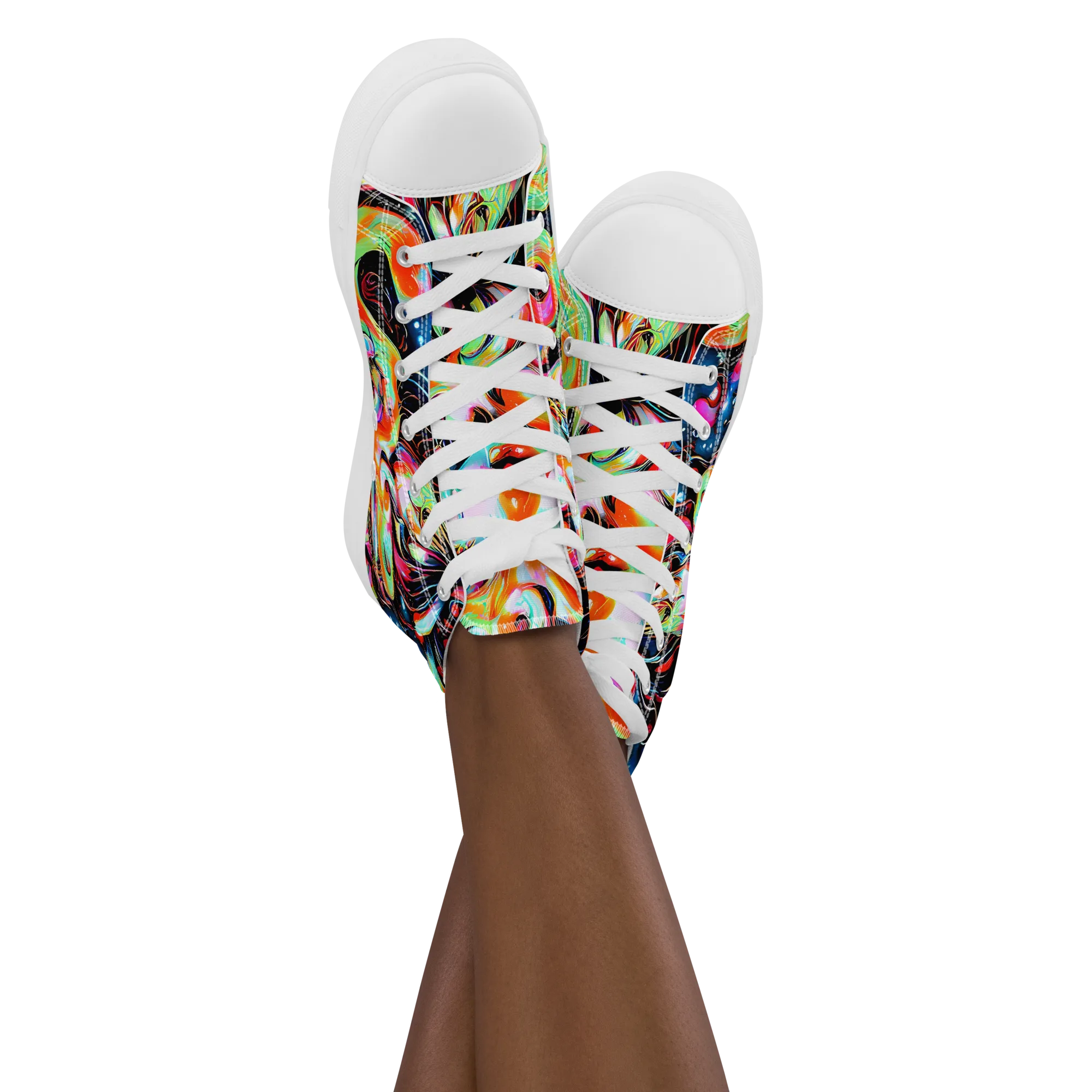 Viveros Vortex on Women's High Top Canvas Shoes — Front