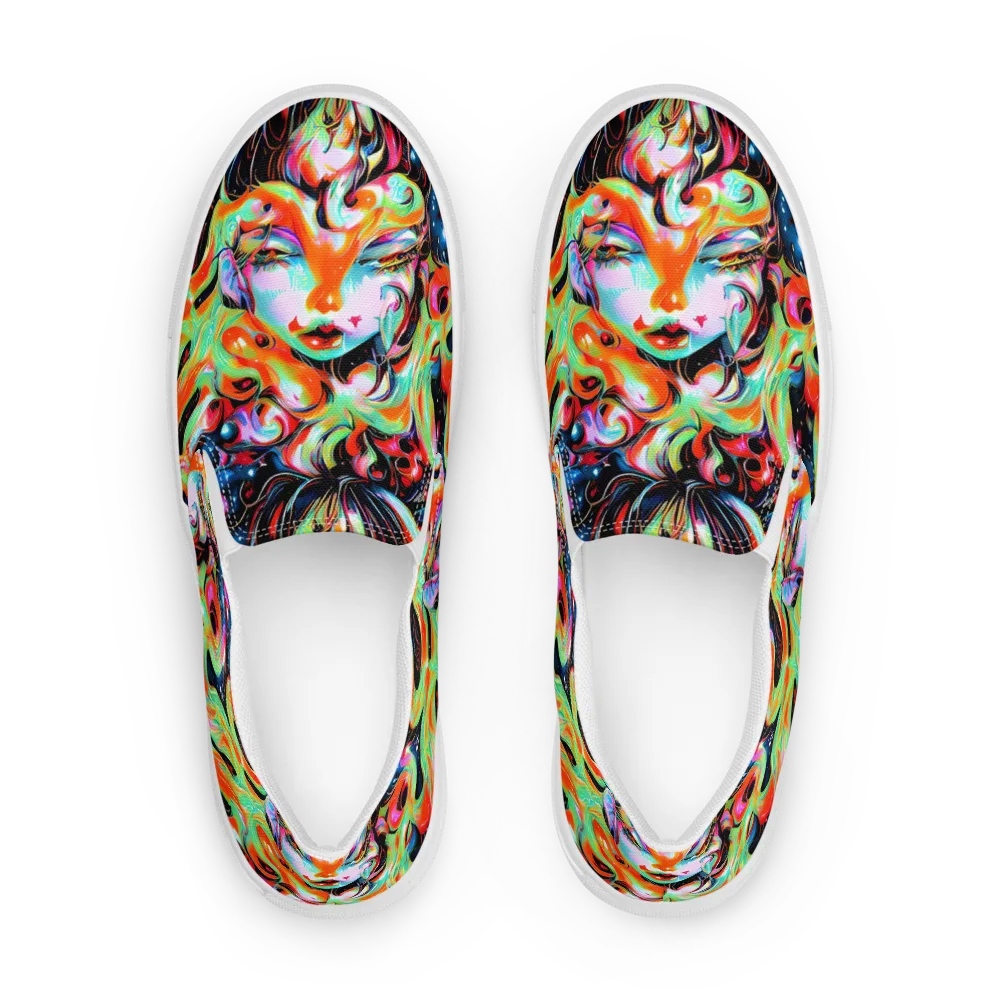 Viveros Vortex on Men's Slip-On Canvas Shoes — Front