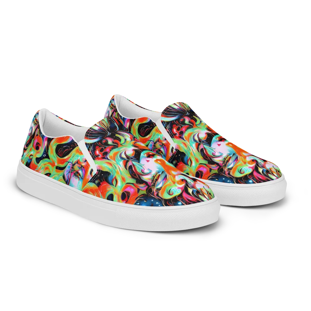 Viveros Vortex on Men's Slip-On Canvas Shoes — Right Front