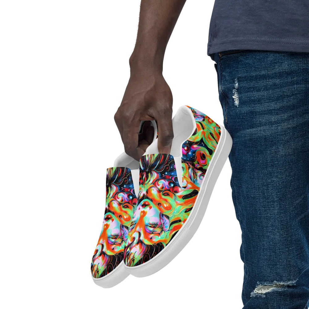 Viveros Vortex on Men's Slip-On Canvas Shoes — Left Front