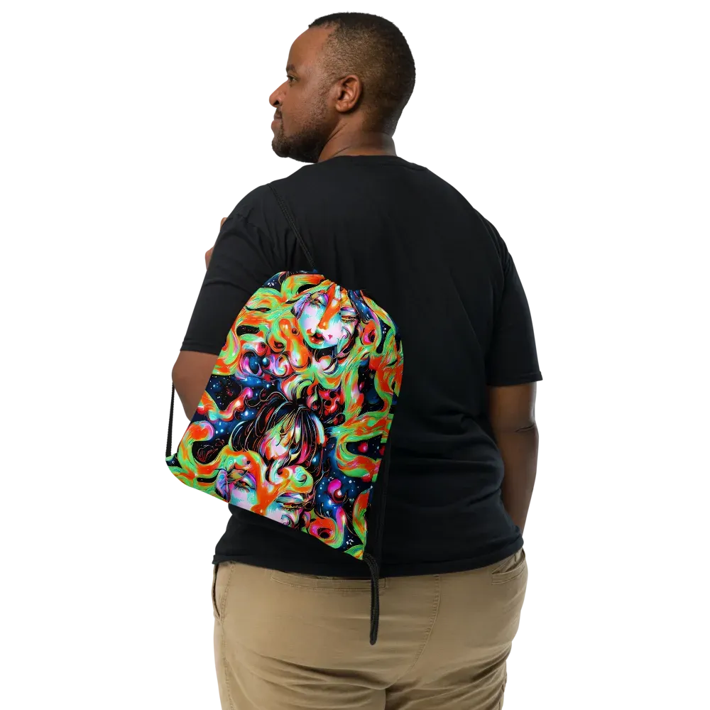 Viveros Vortex on Drawstring Bag — Front