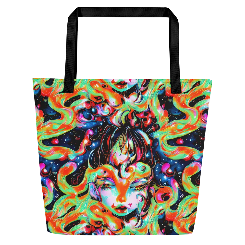 Viveros Vortex on Large Tote Bag W/ Pocket — Front