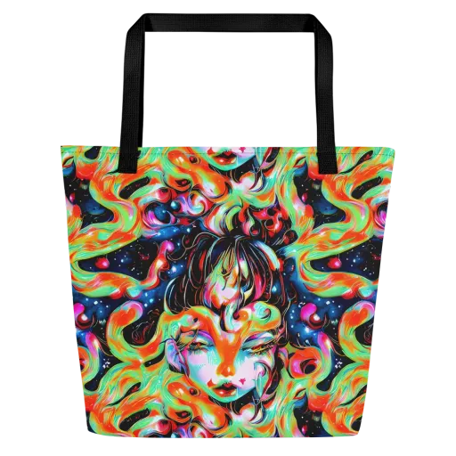 Viveros Vortex on a Large Tote Bag W/ Pocket