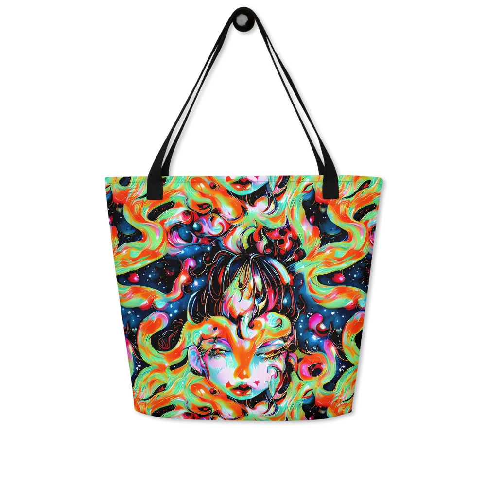 Viveros Vortex on Large Tote Bag W/ Pocket — Front