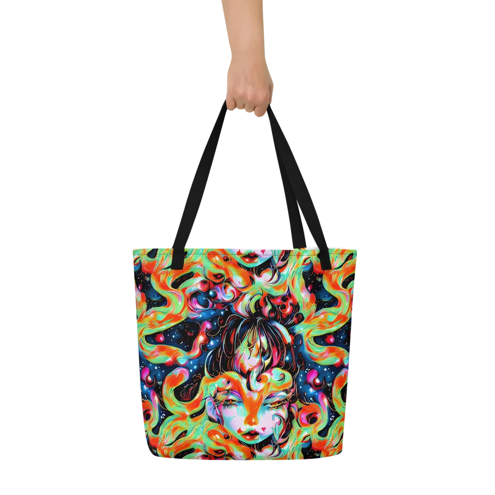 Viveros Vortex on Large Tote Bag W/ Pocket — Front
