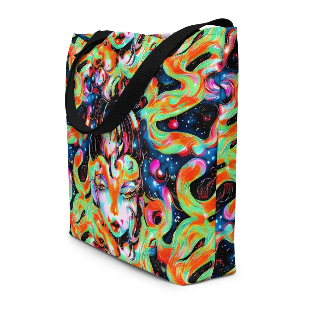 Viveros Vortex on Large Tote Bag W/ Pocket — Front