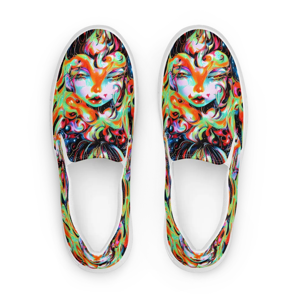Viveros Vortex on Women's Slip-On Canvas Shoes — Front