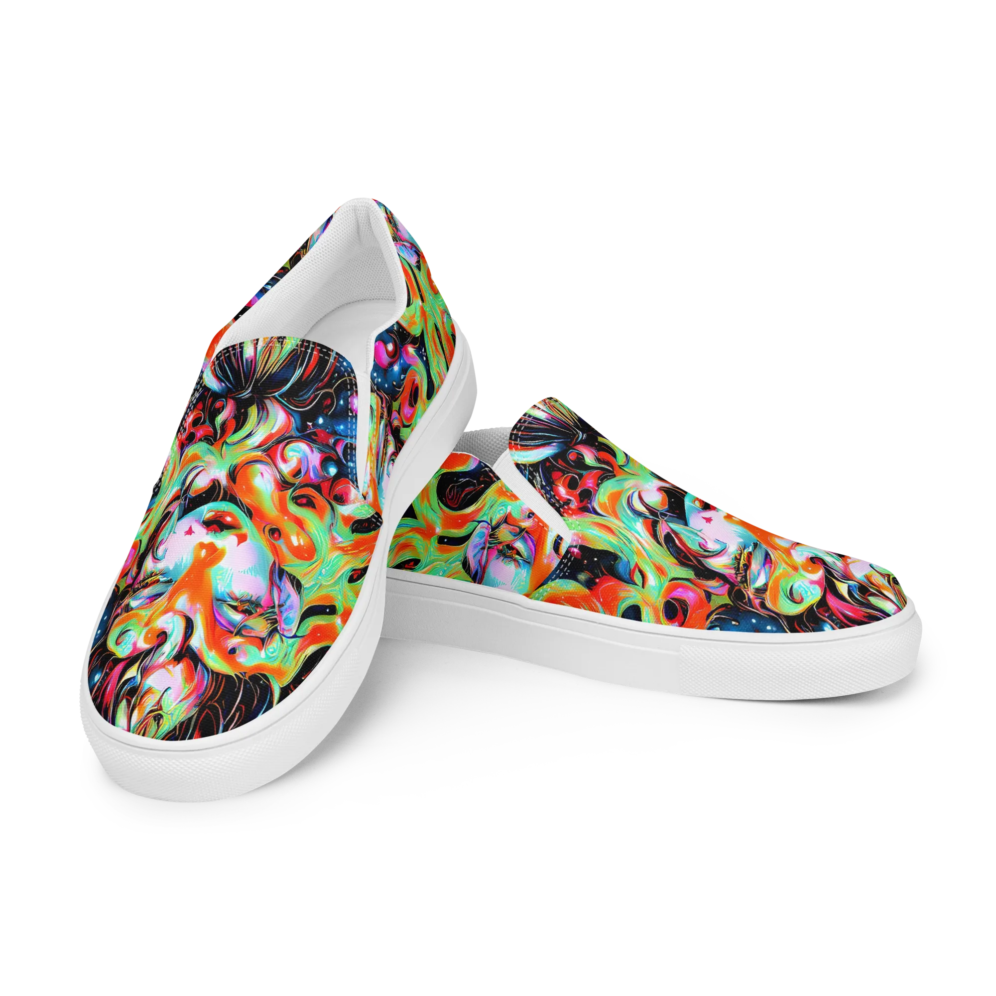 Viveros Vortex on Women's Slip-On Canvas Shoes — Left Front