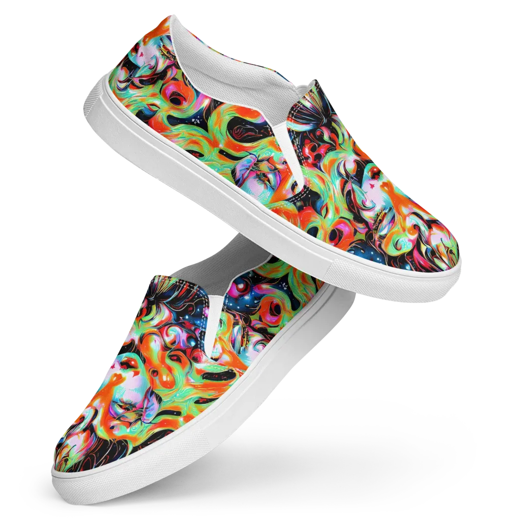 Viveros Vortex on Women's Slip-On Canvas Shoes — Front