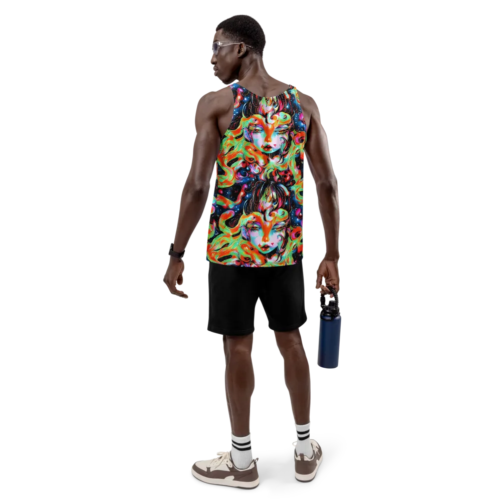 Viveros Vortex on Men's Tank Top — Back