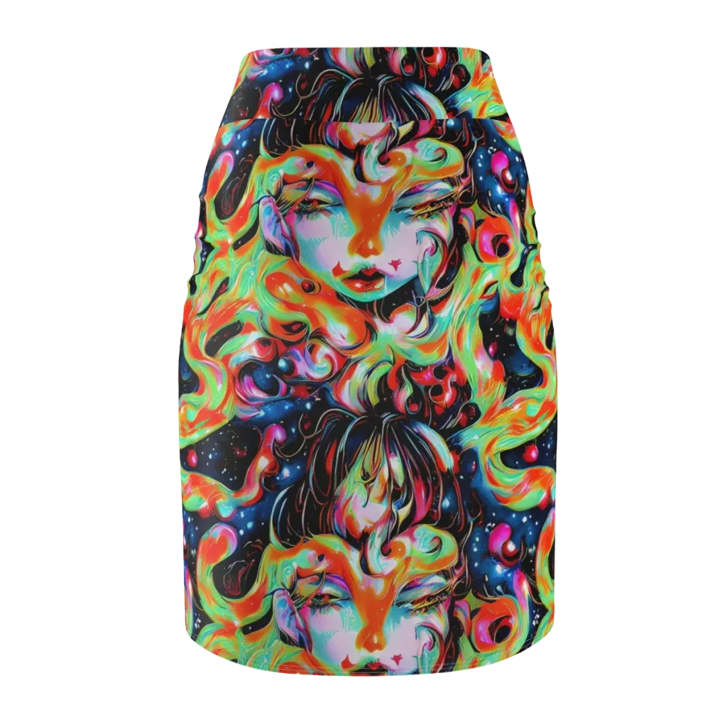 Viveros Vortex on Pencil Skirt — Back