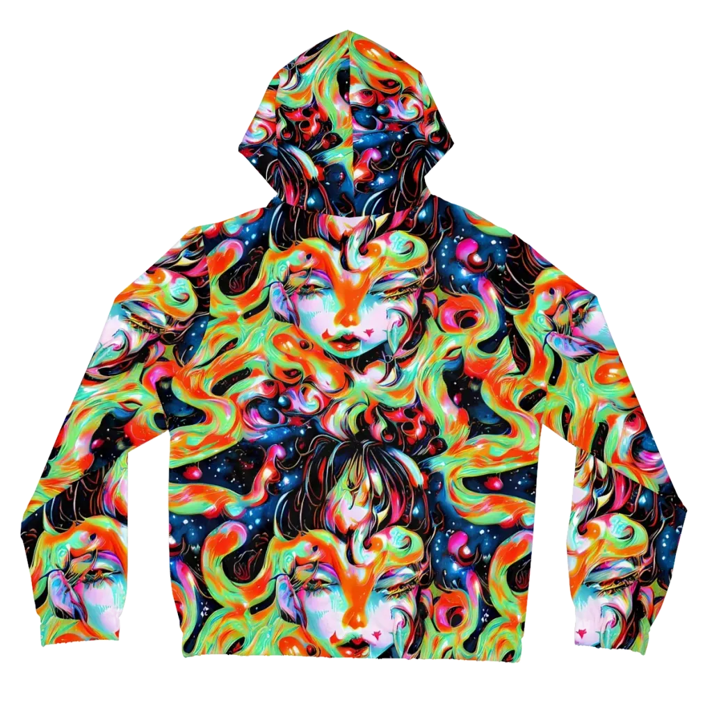 Viveros Vortex on Women's Full-Zip Hoodie — Back