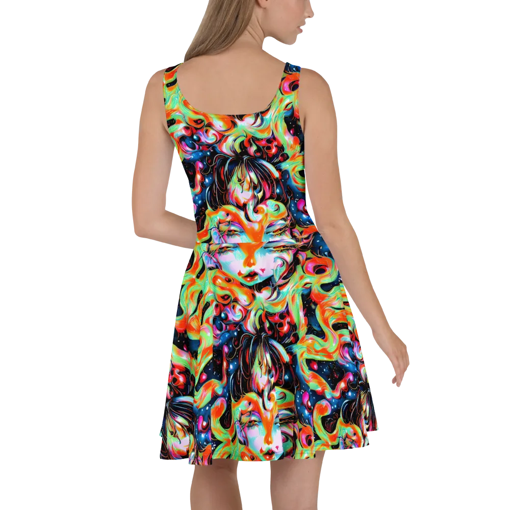 Viveros Vortex on Skater Dress — Back