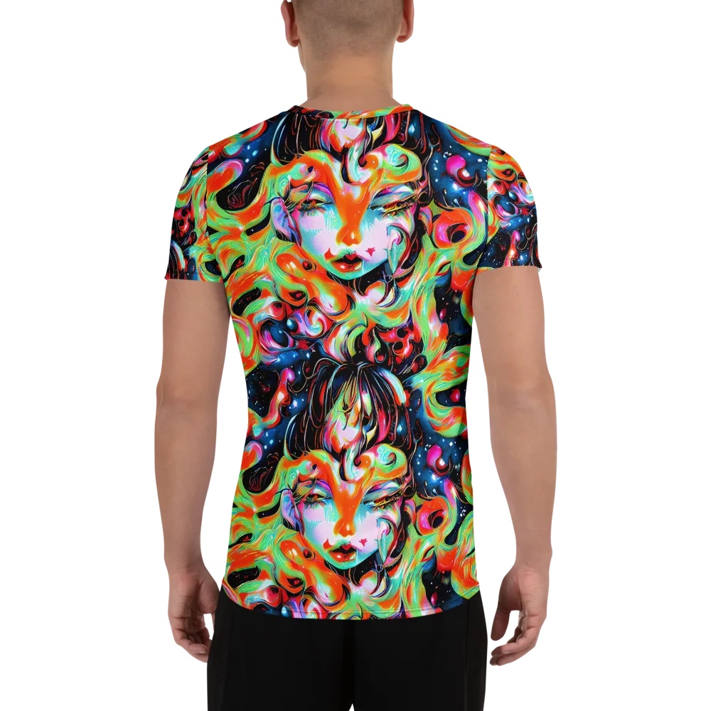 Viveros Vortex on Men's Athletic T-Shirt — Back