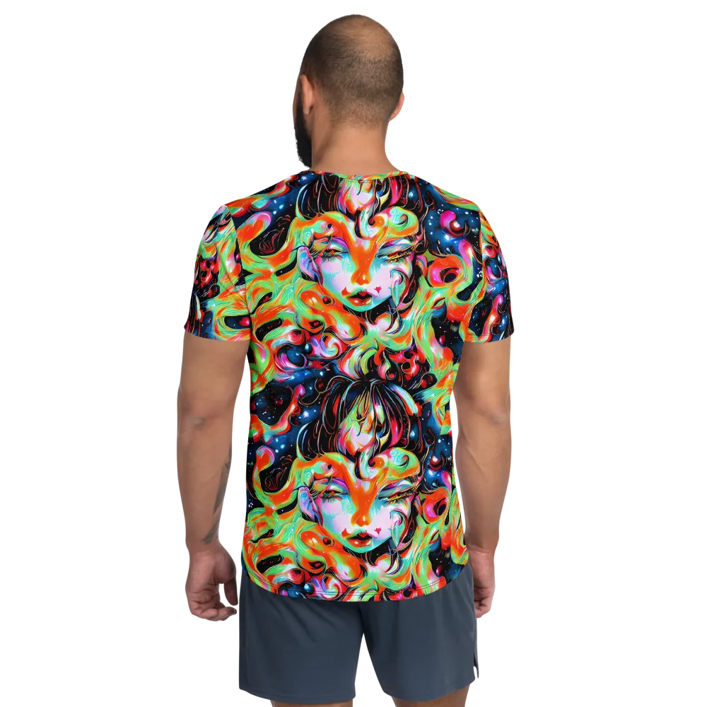 Viveros Vortex on Men's Athletic T-Shirt — Back