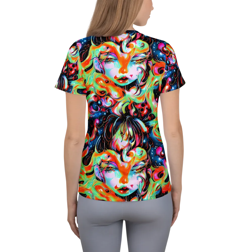 Viveros Vortex on Women's Athletic T-Shirt — Back