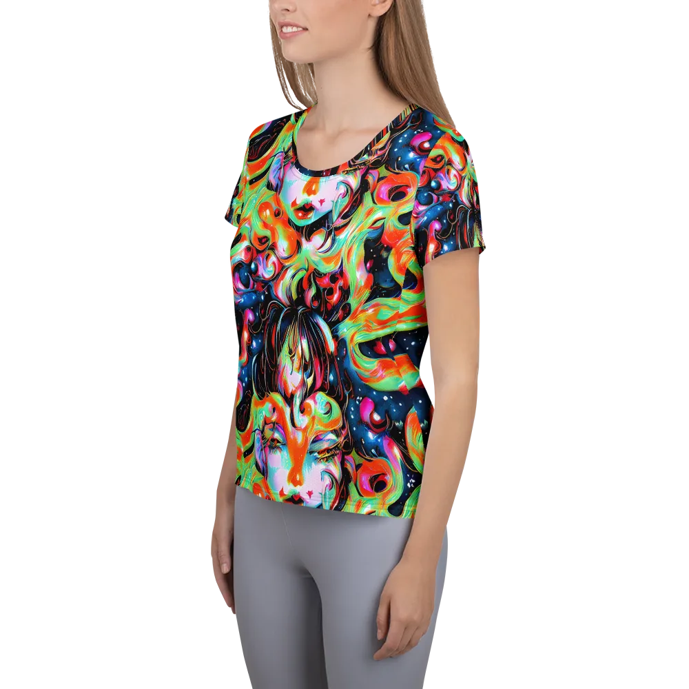 Viveros Vortex on Women's Athletic T-Shirt — Left