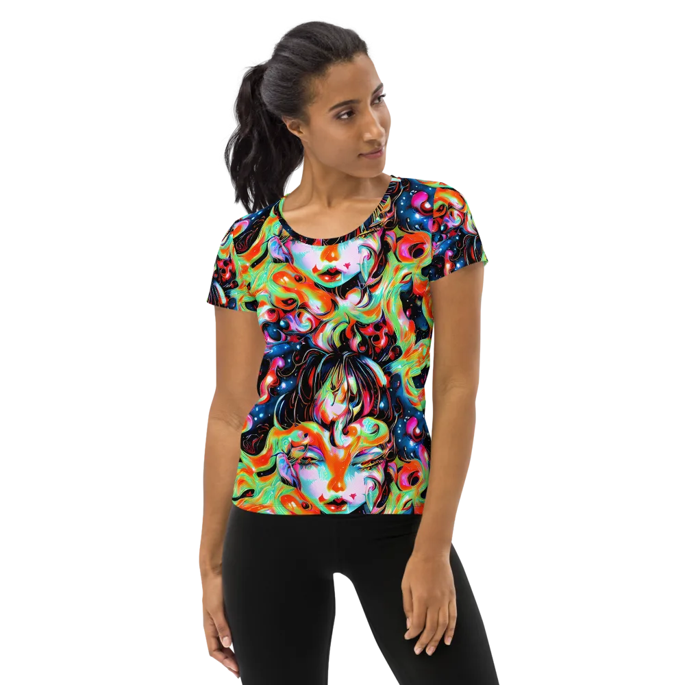 Viveros Vortex on Women's Athletic T-Shirt — Front