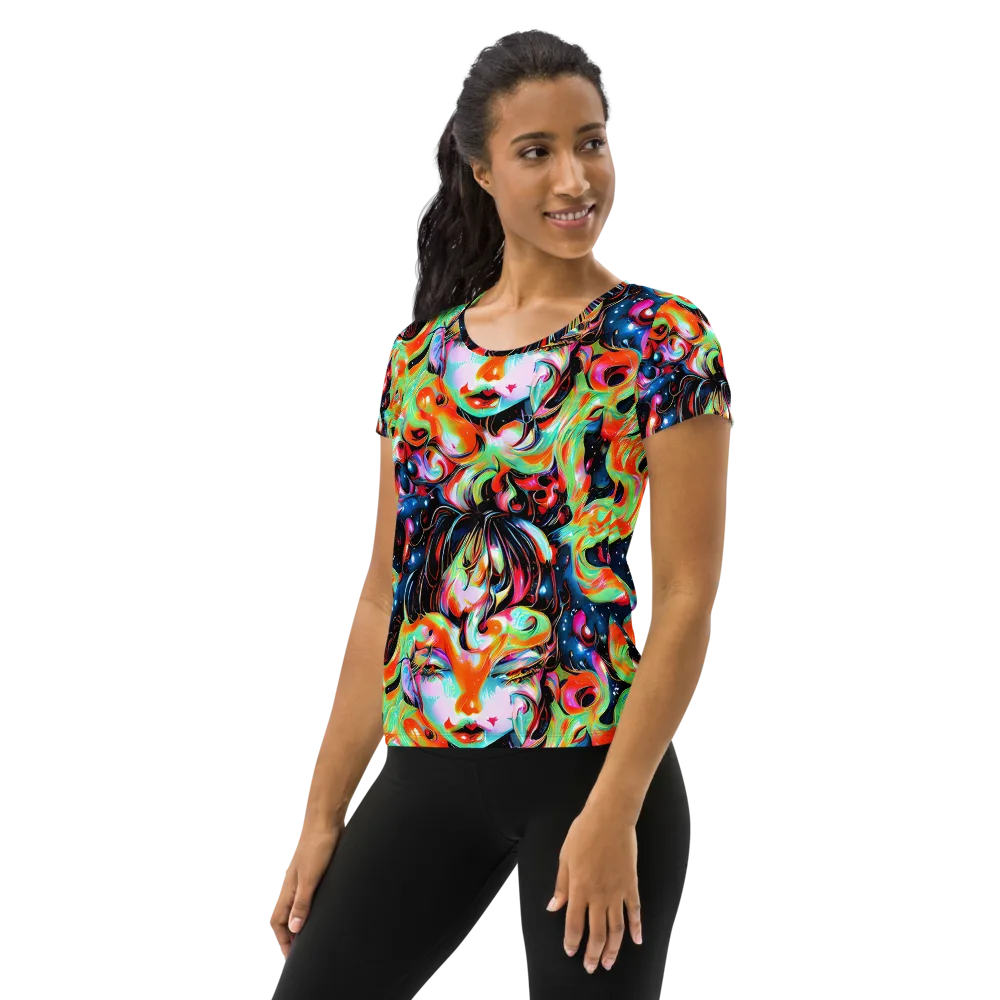 Viveros Vortex on Women's Athletic T-Shirt — Left