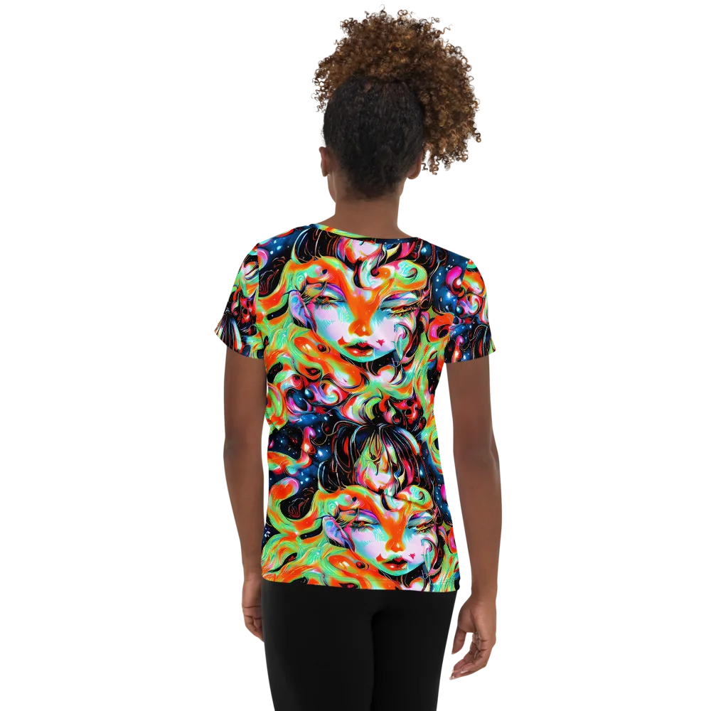 Viveros Vortex on Women's Athletic T-Shirt — Back