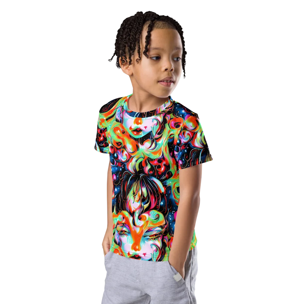 Viveros Vortex on Kids Crew Neck T-Shirt — Left Front