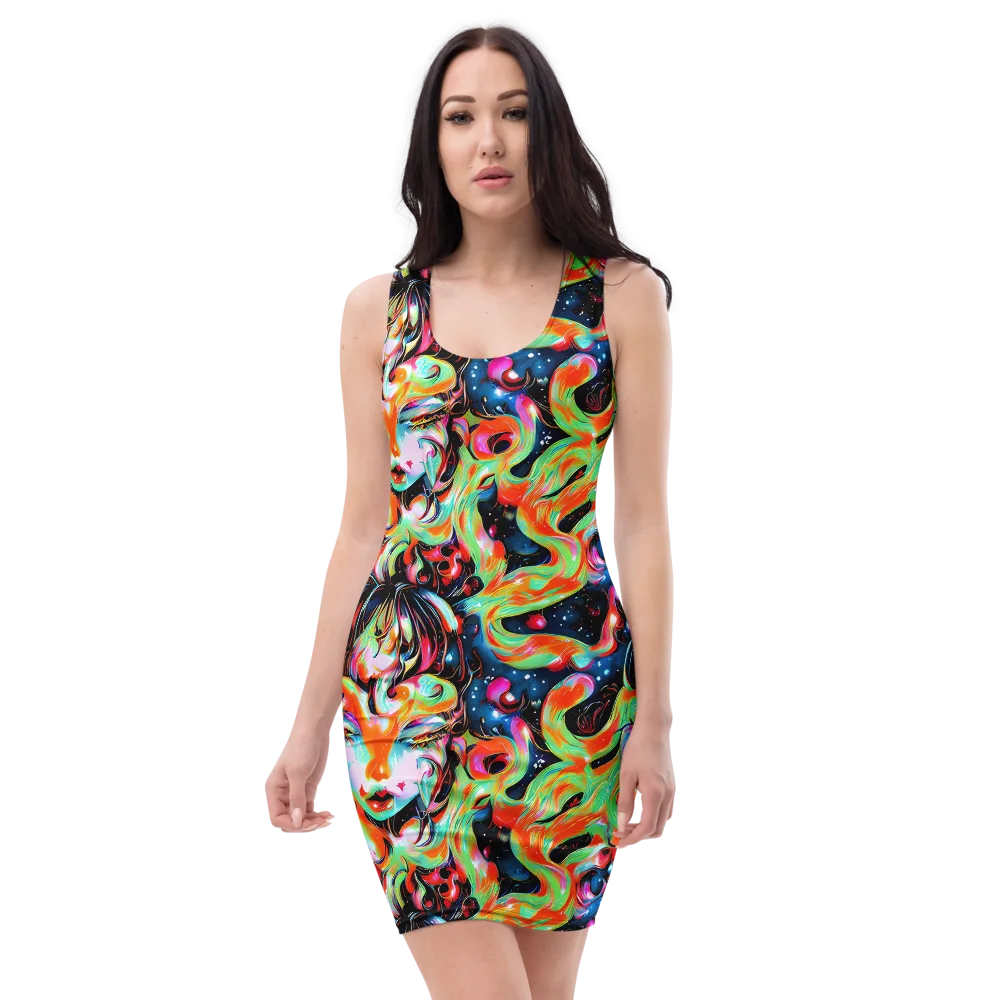 Viveros Vortex on Bodycon Dress — Front