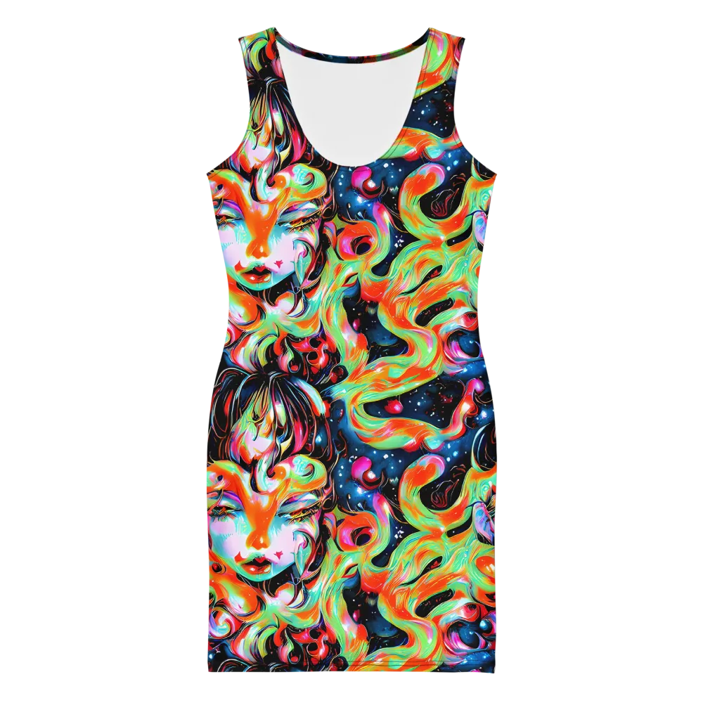 Viveros Vortex on Bodycon Dress — Front